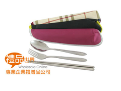 仙鶴三件三角包餐具組