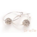 Drielle朵艾莉-簡約鑽飾造型金屬大C耳環