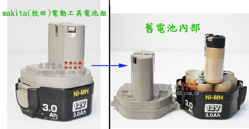 makita(牧田)電動工具電池換蕊維修-新竹永固電池03-5252626