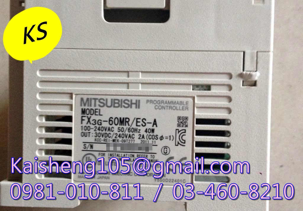 【KS】三菱MITSUBISHI模組PLC：FX3G-60MR／ES-A【現貨+預購】