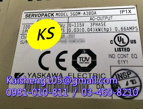 【KS】安川YASKAWA驅動器:SGDM-A3BDA【現貨+預購】