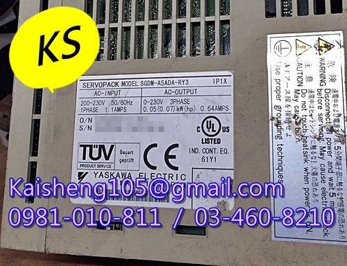 【KS】安川YASKAWA驅動器:SGDM-A5ADA-RY3 【現貨+預購】