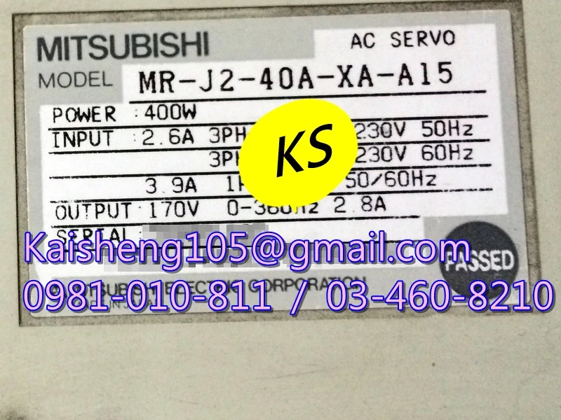 【KS】三菱MITSUBISHI驅動器：MR-J2-40A-XA-A15【現貨+預購】