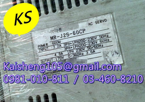 【KS】三菱MITSUBISHI驅動器:MR-J2S-60CP【現貨+預購】