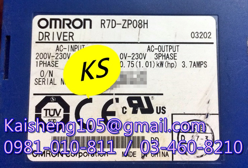 【KS】歐姆龍OMRON驅動器:R7D-ZP08H【現貨+預購】