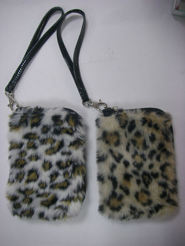 豹紋絨毛手機袋-卡包-圖示僅提供材質參考,客製商品設計著作權屬客戶所有
