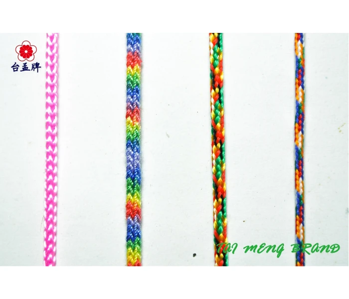 台孟牌-五色線,七色線,彩色織帶,專業製造生產供應