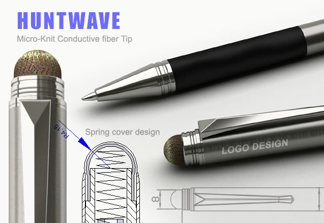 專利導電布觸控筆頭-特別專利結構設計, 靈敏度與耐磨導正性良好!!
