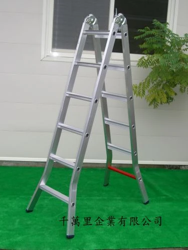 寬踏板折合鋁梯-荷重150公斤(SGS測試通過)