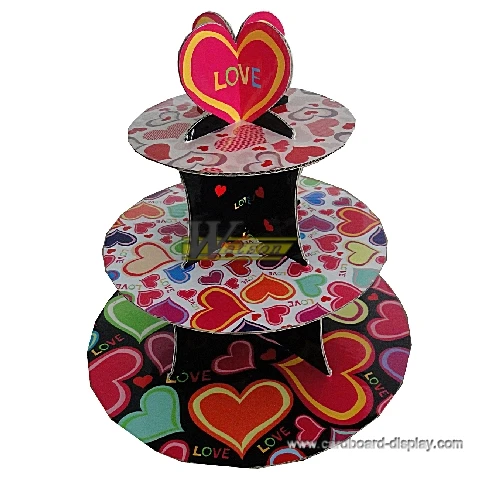 Original Love Design Cardboard Cupcake Stand for Sweet Party