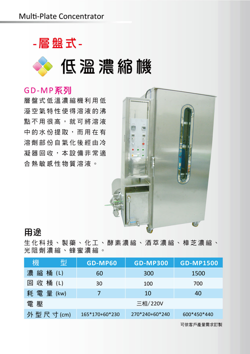 層盤式低溫濃縮機