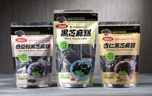 美味田-黑芝麻糕、杏仁黑芝麻糕、鼠尾草籽黑芝麻糕