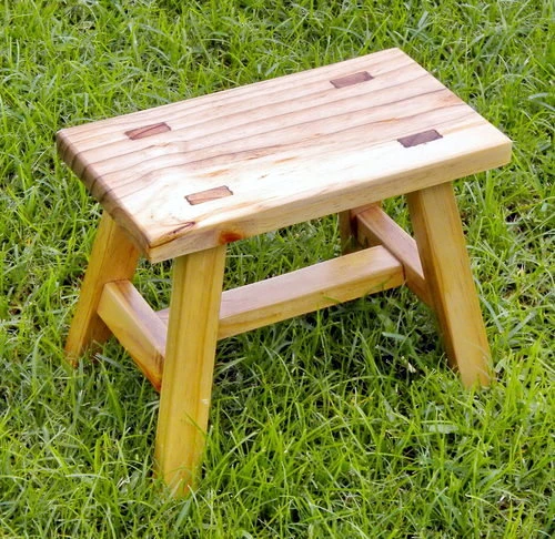 復古家具 椅子(單人板凳)松木