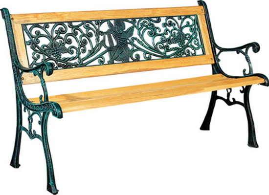 戶外公圓桌椅-鑄鐵公園桌-無靠背公園椅-木條公園桌