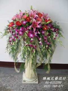 講台開幕喜慶盆花