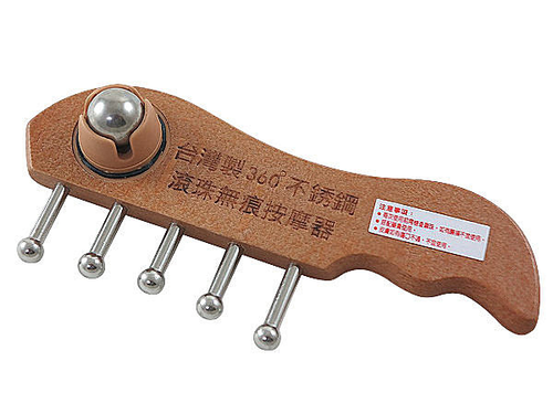 360度 不銹鋼無痕魚形滾珠按摩器.5鋼珠/ 指壓按摩/ MIT