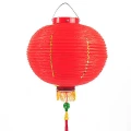 14吋大紅燈籠 (福字吊飾)PVC塑膠燈籠年節裝飾