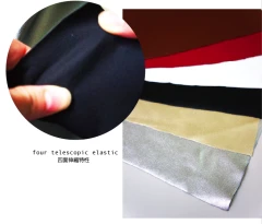 適合製作服飾製品的環保PU合成皮,背貼的織布底具有四面伸縮的特性