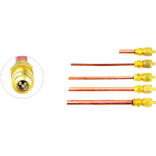 焊管充灌閥 類型:有直管、彎管 長度有50mm、100mm等  產品說明：該產品有多種型號,接管是優質銅管及高耐腐墊圈等零配件，銅為原材料，設計簡單、耐用。