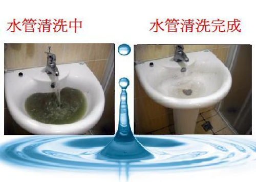 清洗前後