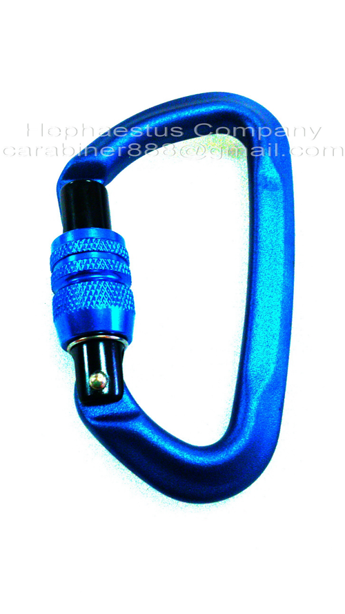 D Shape aluminum karabiner