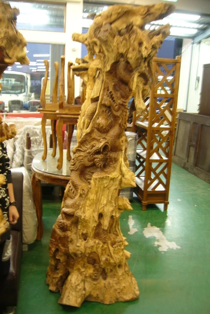宏品二手傢俱 家具賣場 S108印尼雞翅木木雕龍柱