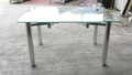 A968*全新玻璃伸縮餐桌*會議桌-洽談桌-咖啡桌