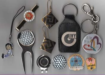 紀念章, 獎牌, 鑰匙圈, 領夾,高爾夫球帽夾,高爾夫球球標,手機吊飾,耳環代表性產品