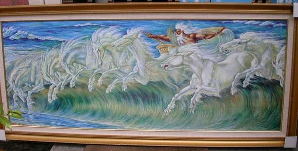 古典名畫－－海神的馬車﹝油畫複製﹞限量