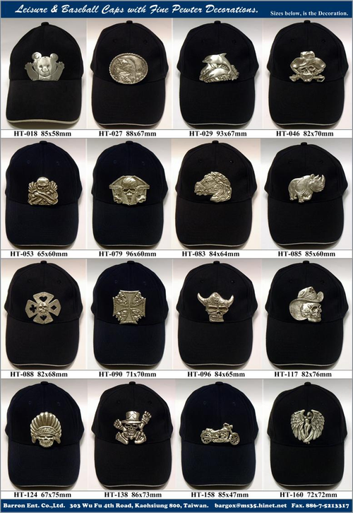 Fashion Cap with Pewter Decoration.