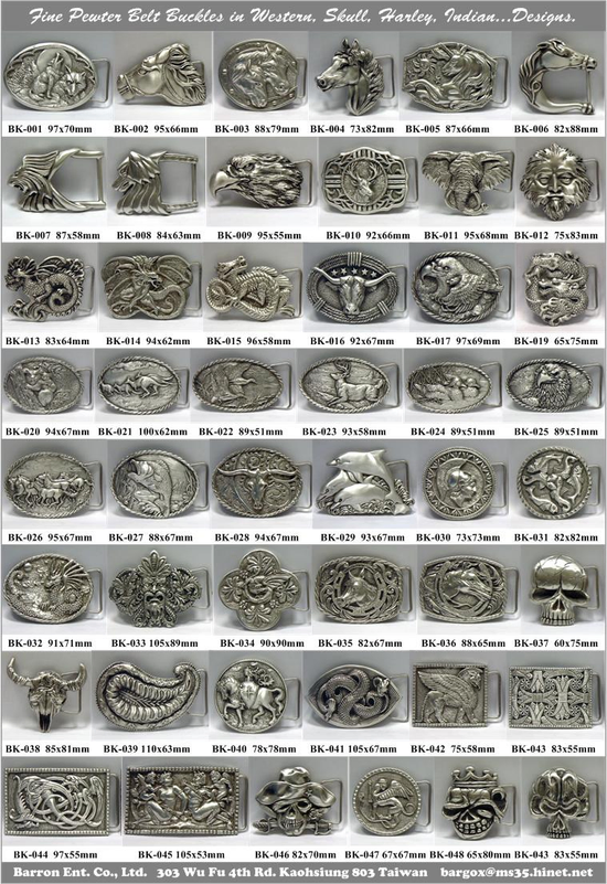 超酷超炫的前衛皮帶頭總覽,有龐克,牛仔,骷髏,哈雷,重金屬.