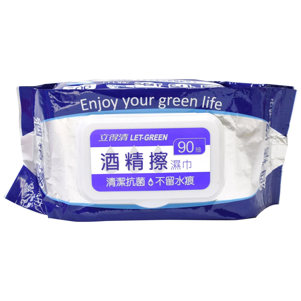 【立得清Let-Green】 酒精擦濕巾 90抽