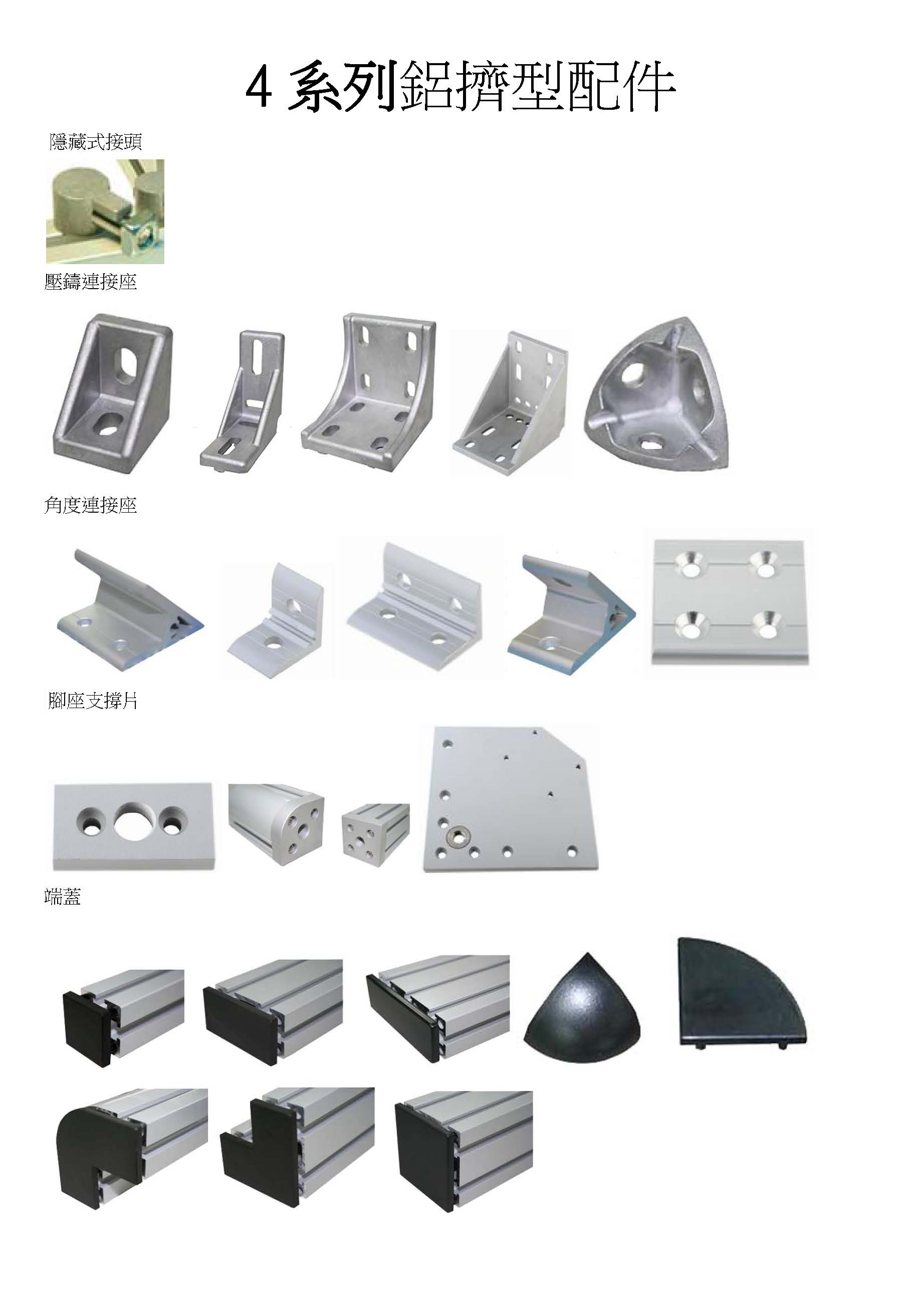 工業鋁擠型4系列配件