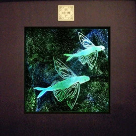 琉璃藝術燈-水世界--飛躍 (飛魚)