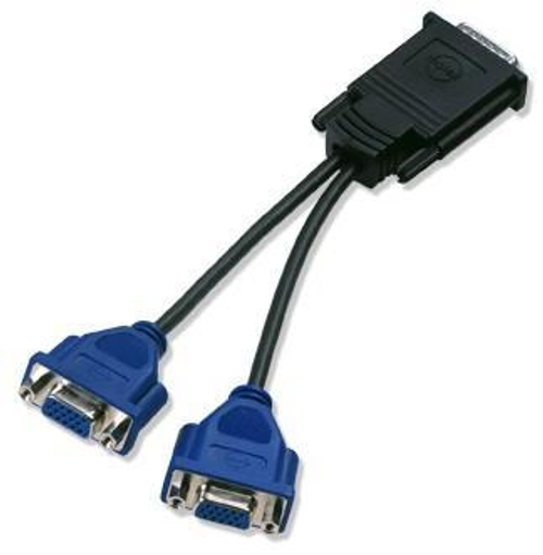 DMS 59 針顯卡轉 D-Sub x 2 連接線