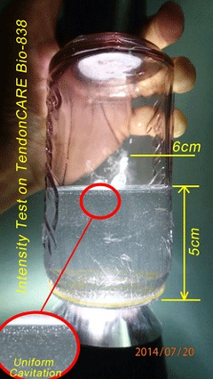Test on device ultrasound power