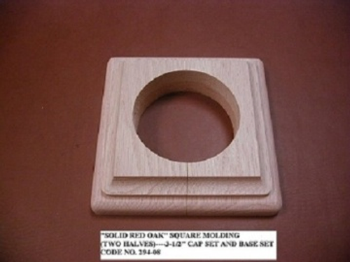 Square Red Oak Molding Code 294-08 Cap Set and Base Set
