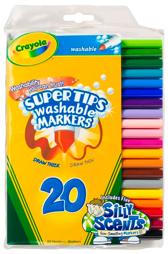 Crayola20色易清洗彩色筆(細線)