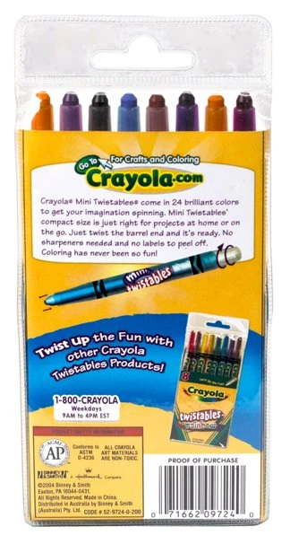 Crayola 24色可旋轉蠟筆