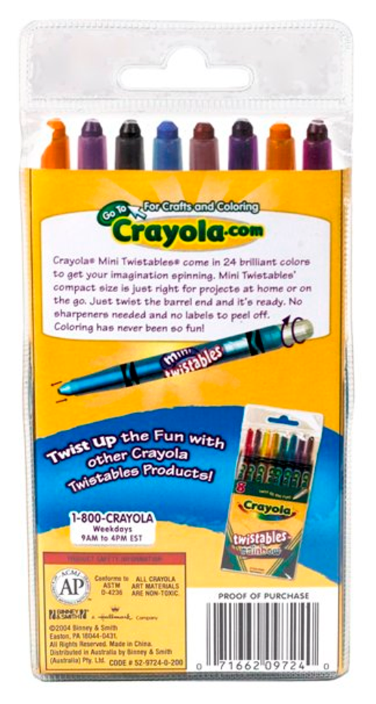 Crayola 24色可旋轉蠟筆