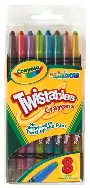 Crayola 8色可旋轉彩虹蠟筆