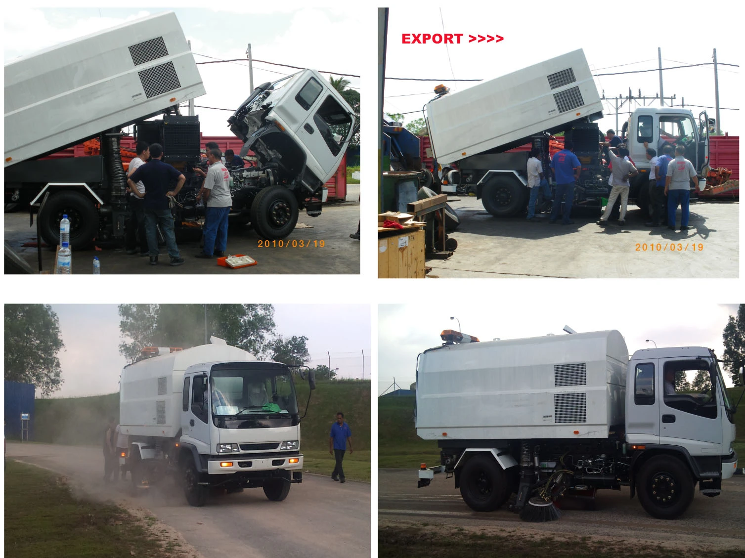 Export to South East Asia Countries - 4 to 6 cum vacuum road sweeper, mounted on