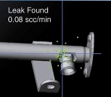 Falcon 氦氣洩漏檢測系統漏點顯示畫面