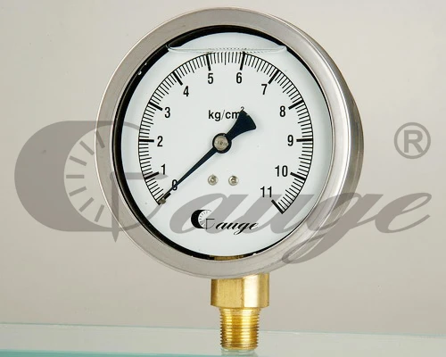1718-充油半鋼壓力計(進口壓力計)