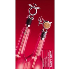 三合一天使&惡魔酒瓶塞/酒溫計/軟木塞固定環