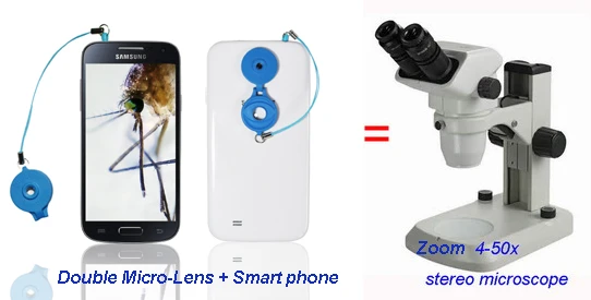 Zoom 4~50倍 雙鏡頭-手機顯微鏡