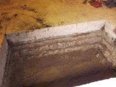 地板切割並向下挖除
