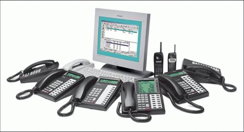 數位式電話交換機、電話網路整合、辦公室自動化設備