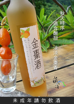 藏酒金棗酒意示圖