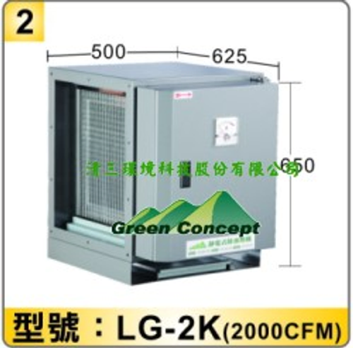 輕油煙型靜電機可處理風速4.5M/sec
